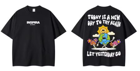 Today Is A New Day Oversized Tee – Black
